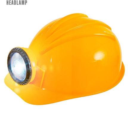 Casco de construcción con luz