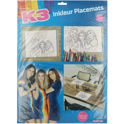 Salvamanteles Páginas para colorear K3 6uds.