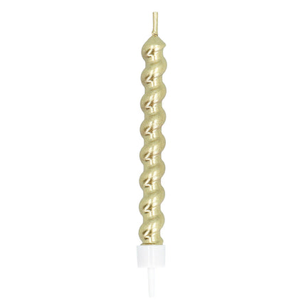 Velas Doradas Sobre Soporte 6pcs