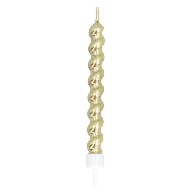 Velas Doradas Sobre Soporte 6pcs
