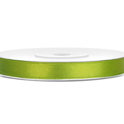 Cinta de raso verde lima 6mm 25m