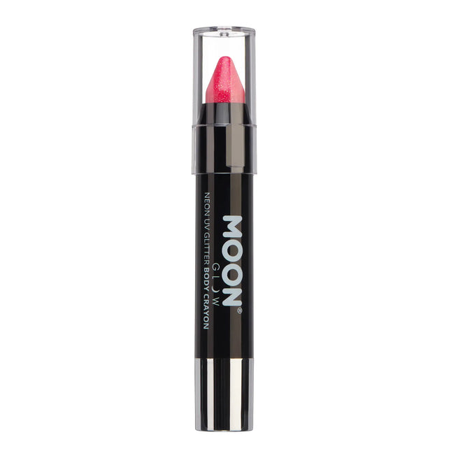 Moon Glow Neon UV Glitter Body Crayons Rosa Caliente 3.2g
