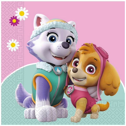 Paw Patrol Servilletas Skye Y Everest 33cm 20pcs