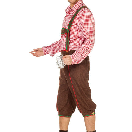 Lederhosen marrón largo para hombre