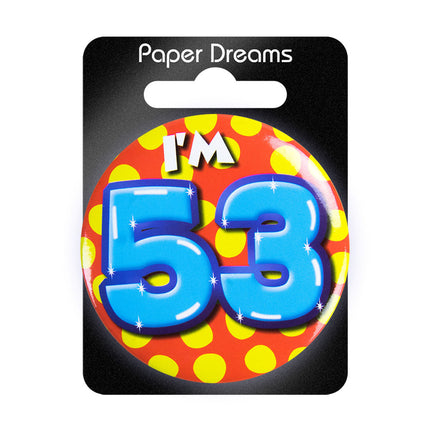 Tengo 53 años Botón 53 años 5,5cm