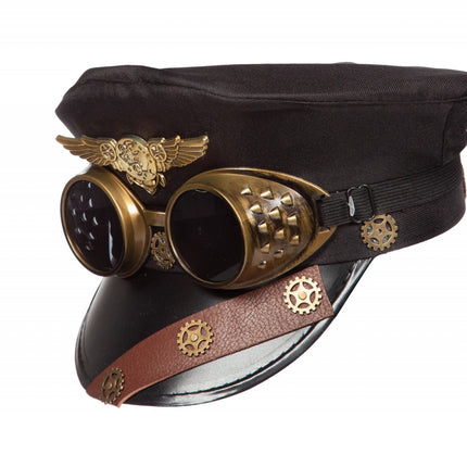 Gorra Steampunk Con Gafas