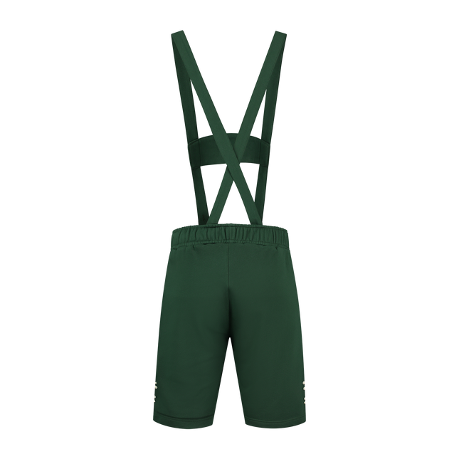 Pantalones de cuero verde oscuro para hombre