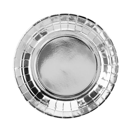 Platos de plata 18cm 6pcs