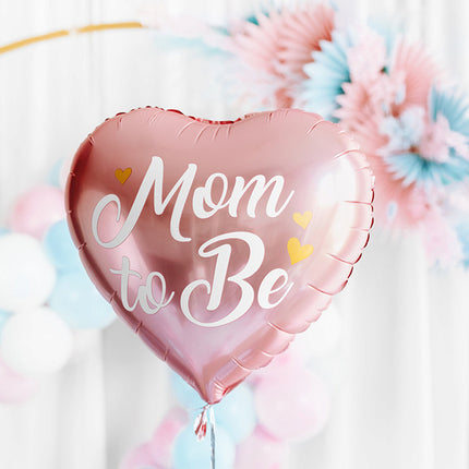 Globo de Helio Corazón Mamá Rosa Vacío 35cm