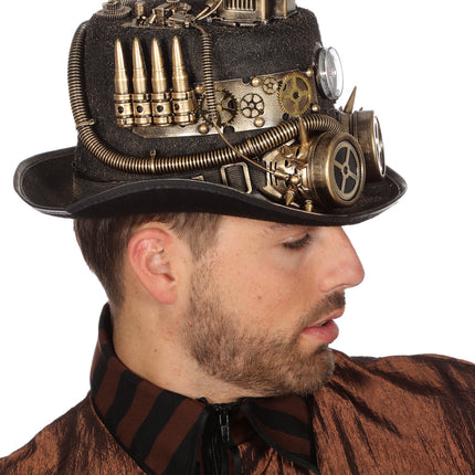 Sombrero Steampunk Con Lámpara Mina