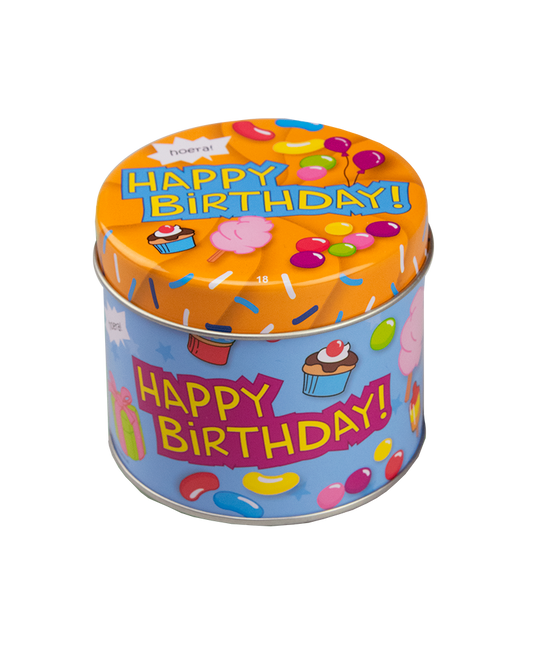 Lata de caramelos Feliz Cumpleaños 9cm