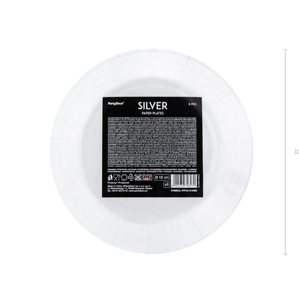 Platos de plata 18cm 6pcs