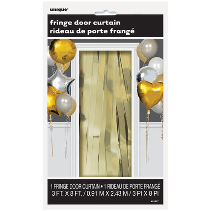 Cortina de puerta Lámina metálica dorada 2,4 m