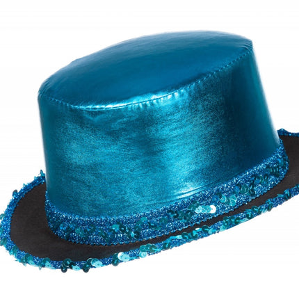 Sombrero azul con banda