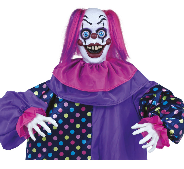 Muñeco Halloween Payaso Con Luz Y Sonido 1,6m