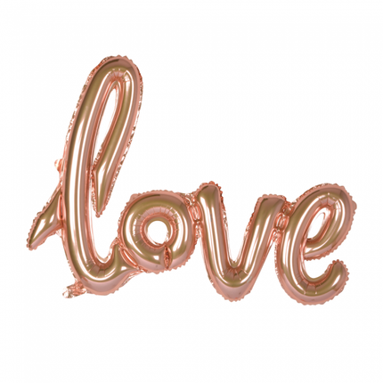 Globo Florete Amor Oro Rosa 1,19m vacío