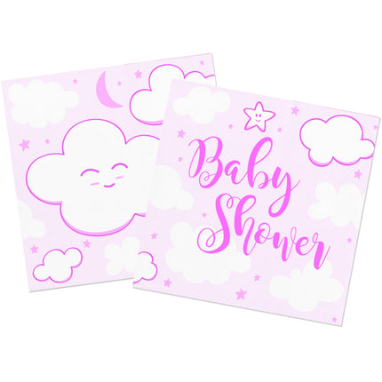 Servilletas Baby Shower Girl 25cm 20pcs
