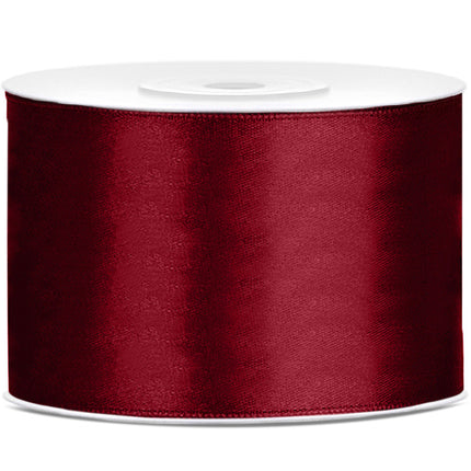 Cinta de raso Rojo Burdeos 50mm 25m