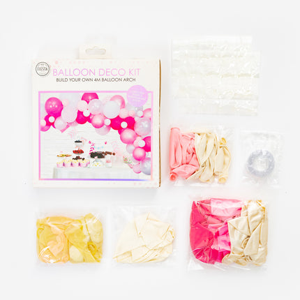 Arco de Globo Casero Set Rosa 4m