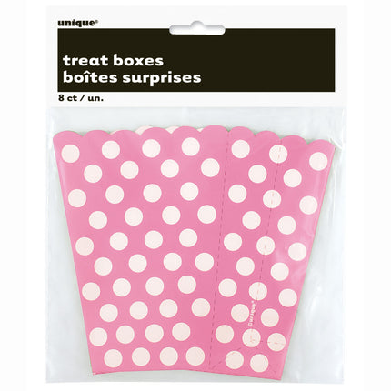 Palomitas Rosa Claro Lunares Blancos 13.7cm 8pcs
