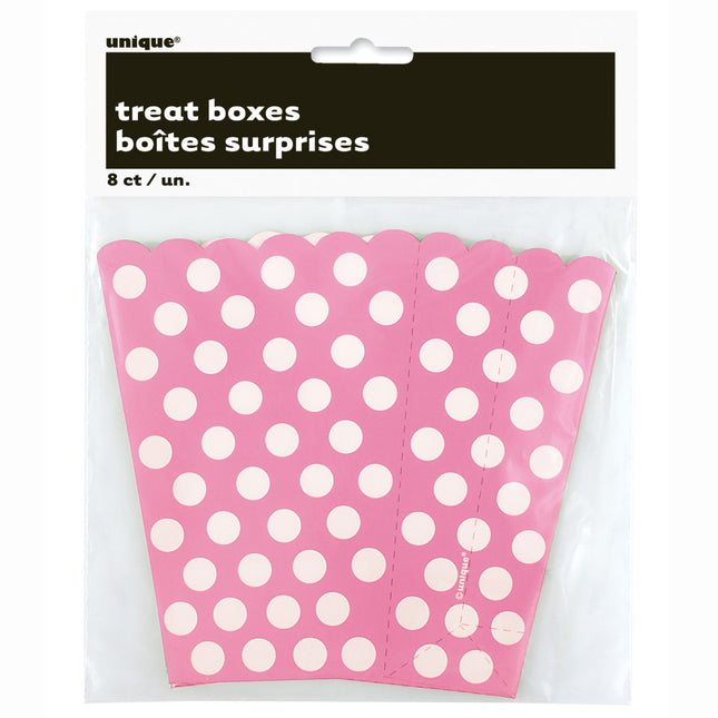 Palomitas Rosa Claro Lunares Blancos 13.7cm 8pcs