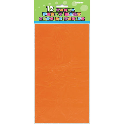 Bolsas de fiesta Naranja 25cm 12uds