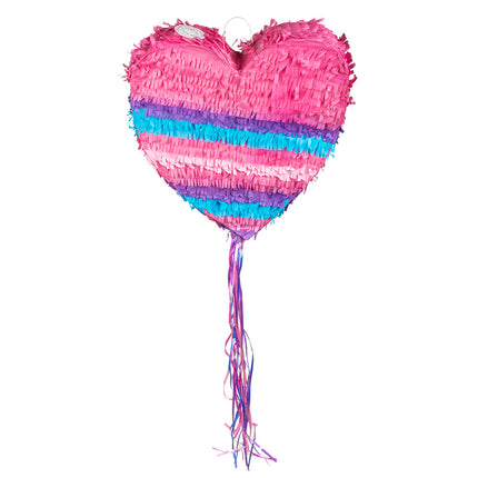 Tira Piñata Corazón rosa 37cm