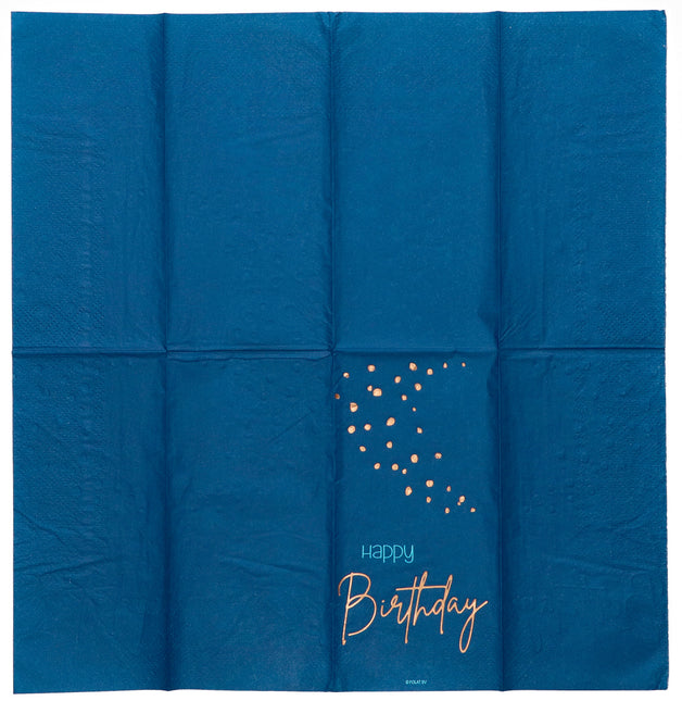 Servilletas Feliz Cumpleaños Azul 33cm 10pcs