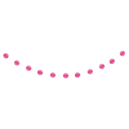 Guirnalda Panal Rosa 2,2m