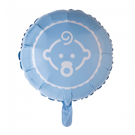 Globo de Helio Bebé Niño Azul Claro 45cm vacío