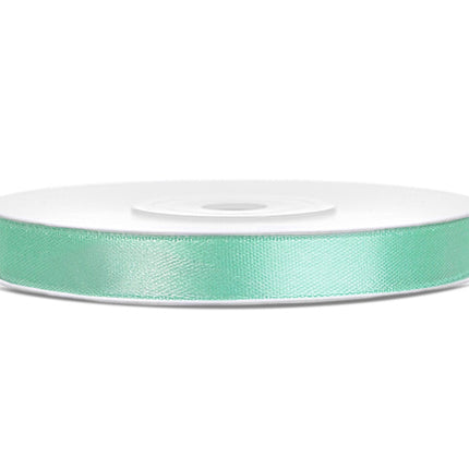 Cinta de raso Verde Menta 6mm 25m