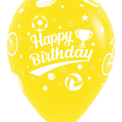 Globos Happy Birthday Sport 30cm 25pcs