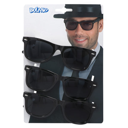 Gafas negras 3 uds.