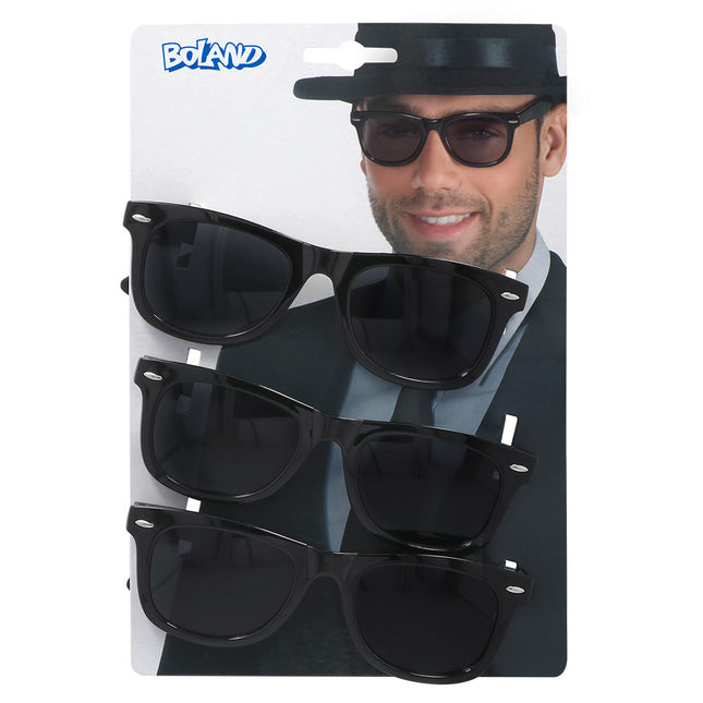 Gafas negras 3 uds.