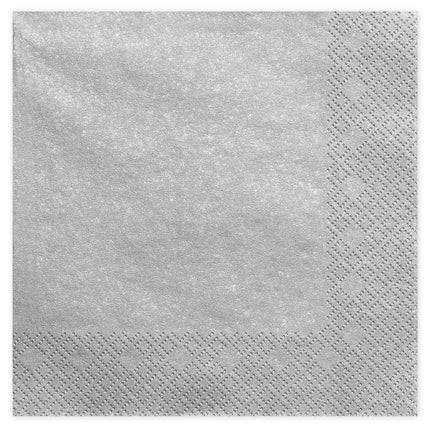 Servilletas plateadas 40cm 20ud