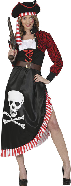 Vestido Pirata Rojo Negro Damas