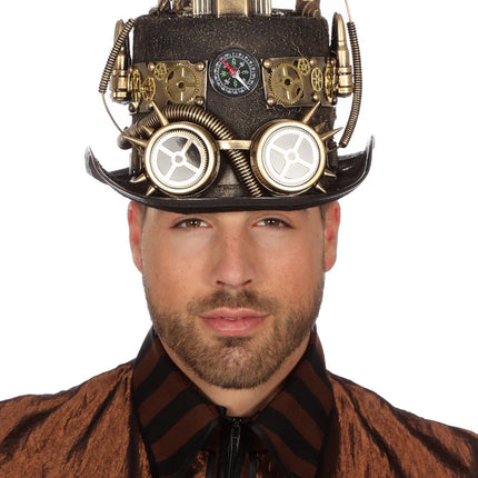 Sombrero Steampunk Con Lámpara Mina