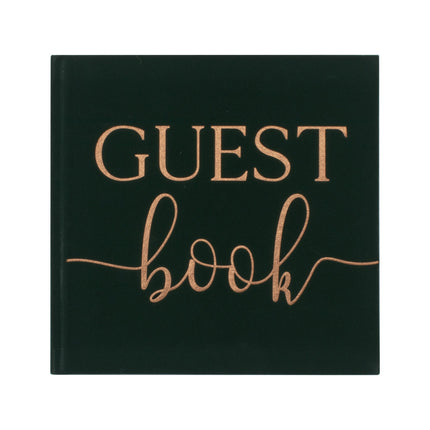 Libro de Visitas Verde Terciopelo Letras Doradas 21cm