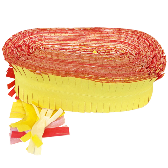 Guirnalda Crepé Rojo Blanco Amarillo Ignífuga 24m