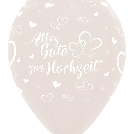 Globos Alles Gute zur Hochzeit Corazones Cristalino 30cm 25pcs