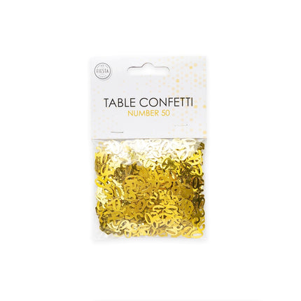 Confeti de mesa 50 Años Oro