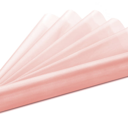 Tela Organza Rosa Pastel 16cm 9m