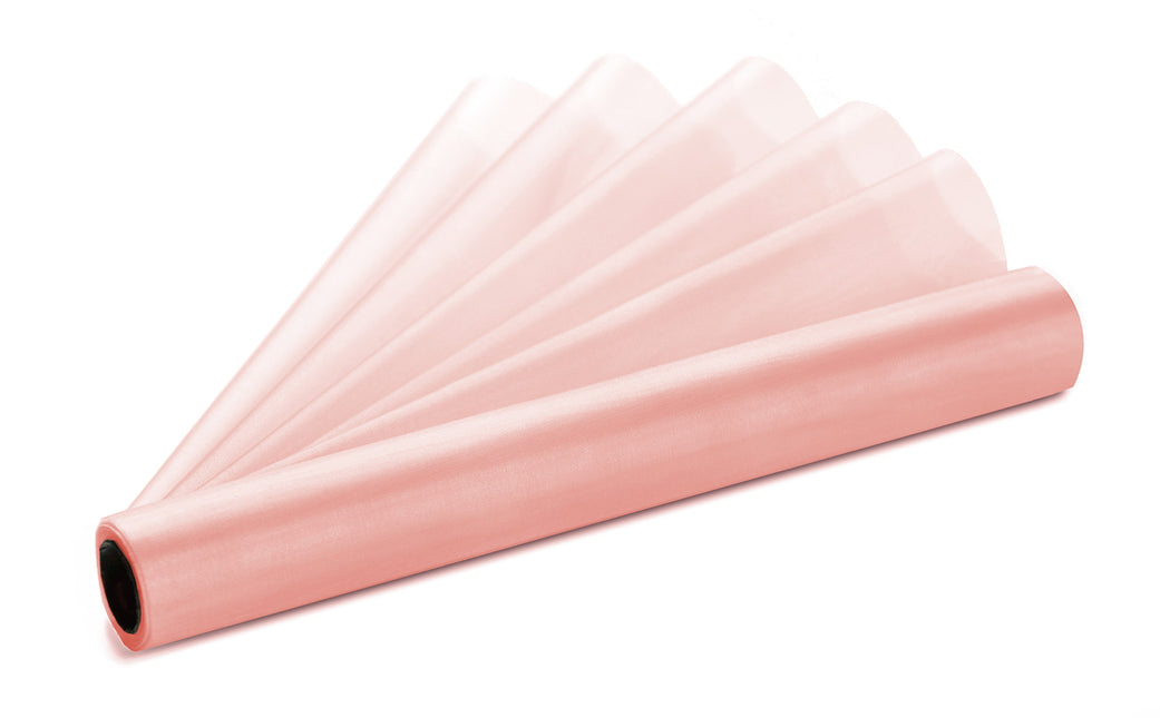 Tela Organza Rosa Pastel 16cm 9m