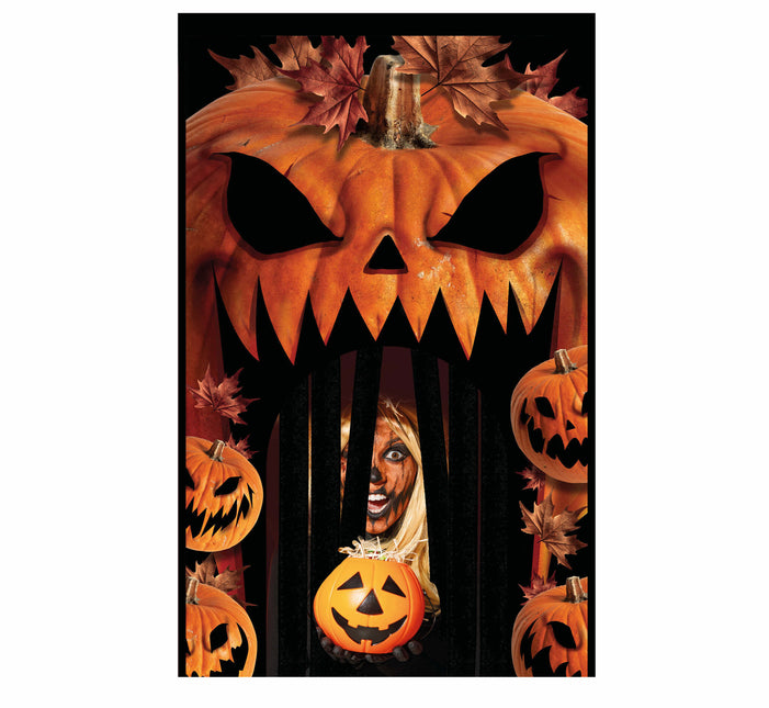 Cortina Puerta Halloween Calabaza 2,45m