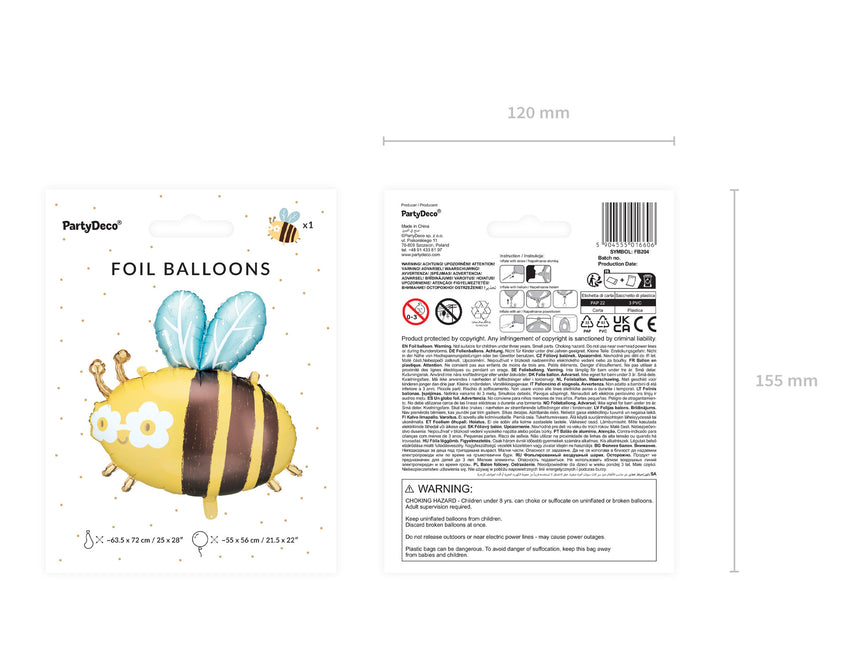 Globo de Helio Abeja Vacío 56cm
