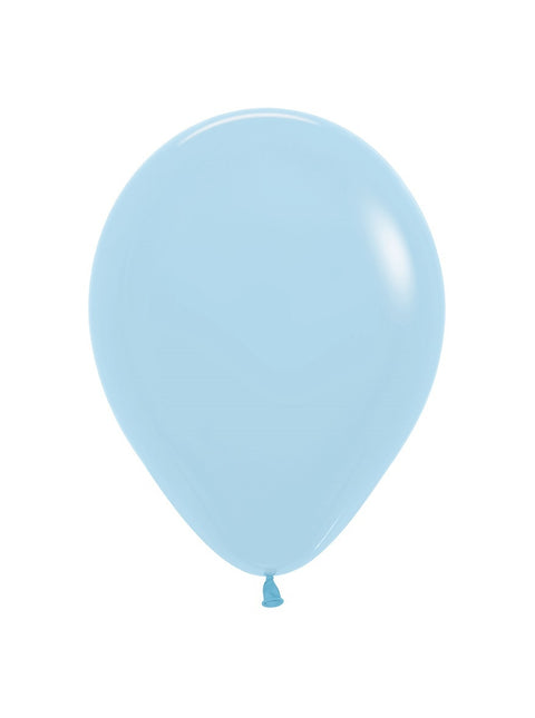 Globos Azul Mate Pastel 23cm 50pcs