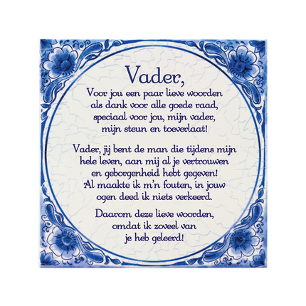 Azulejo Azul Delft Padre 14,5cm