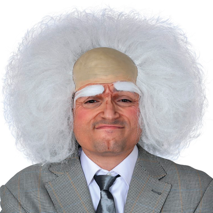 Peluca Gris Media Calva