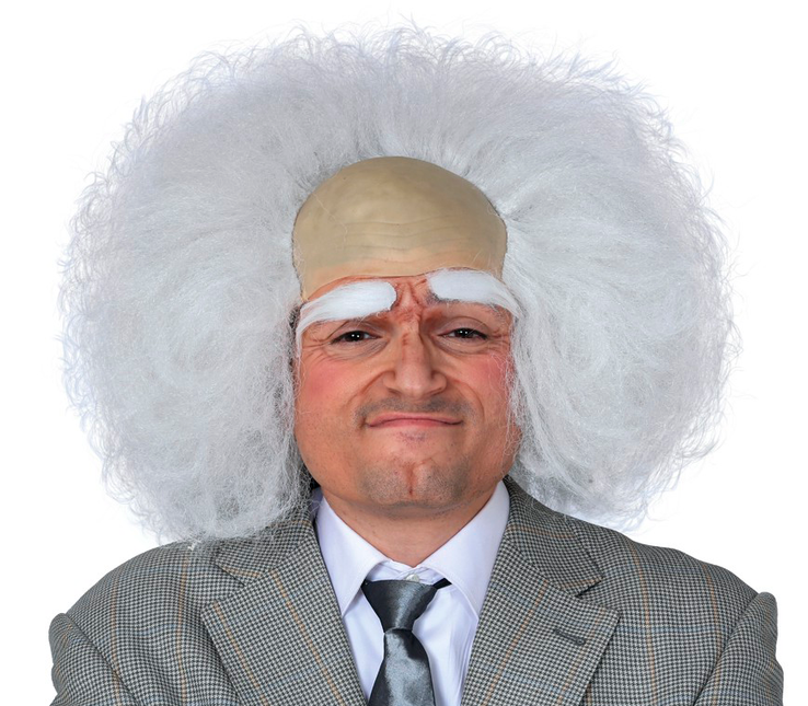 Peluca Gris Media Calva