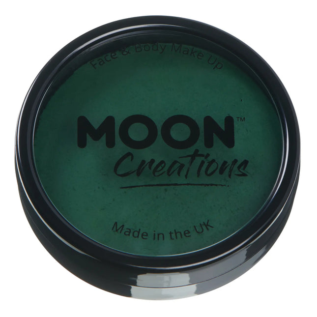 Moon Creations Pro Face Paint Cake Pots Verde Oscuro 36g